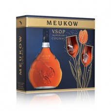 Konjaks "Meukow VSOP + 2  glāzēm" 40% 0.7L